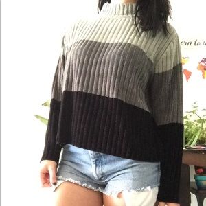Slouchy color block sweater